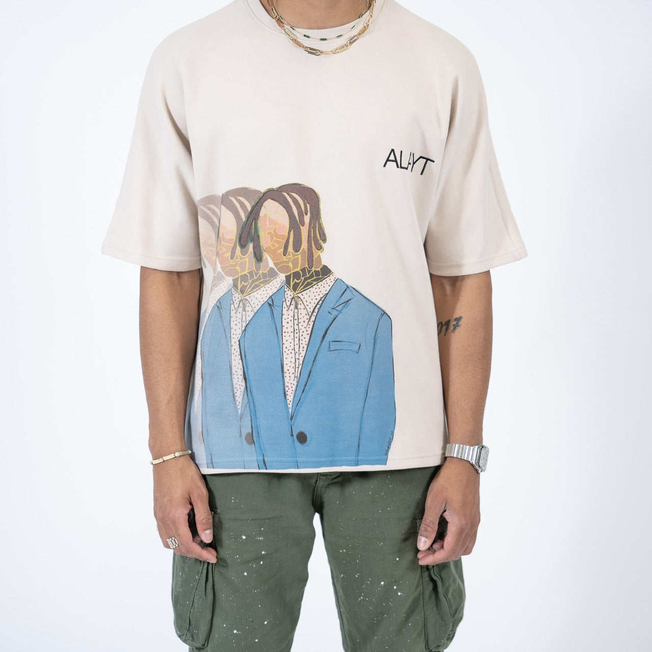 “TMBTB” - Oversized Luxe Tee (Beige)