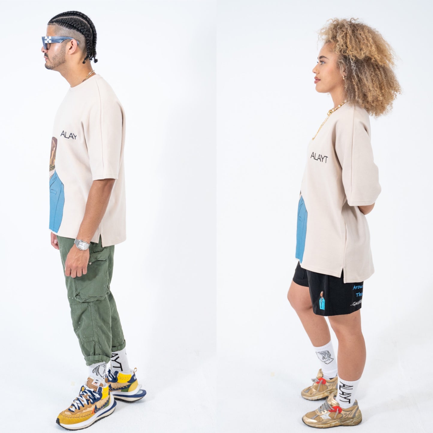“TMBTB” - Oversized Luxe Tee (Beige)