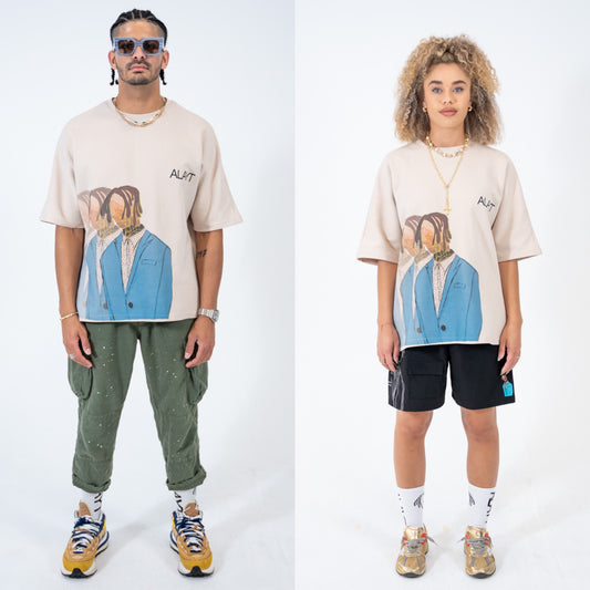 “TMBTB” - Oversized Luxe Tee (Beige)